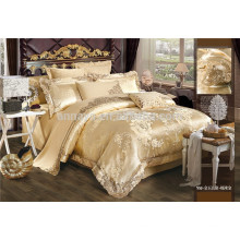 Royal Luxury Jacquard bordado conjunto de ropa de cama y juego de sábanas 6 piezas